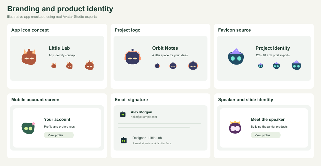 Branding and product identity: six avatar use cases